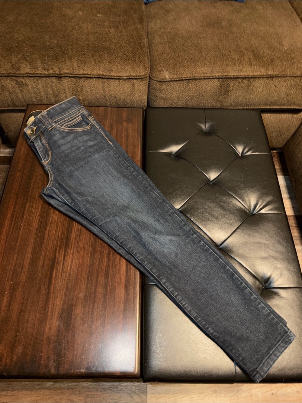 Democracy Women’s Skinny Jeans in Dark Blue Wash